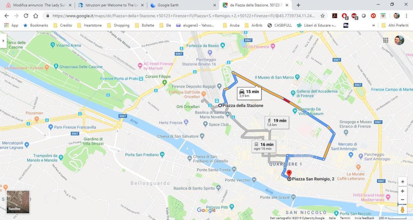 5 Min Dagli Uffizi Suite Wifi Confort Флоренция Экстерьер фото